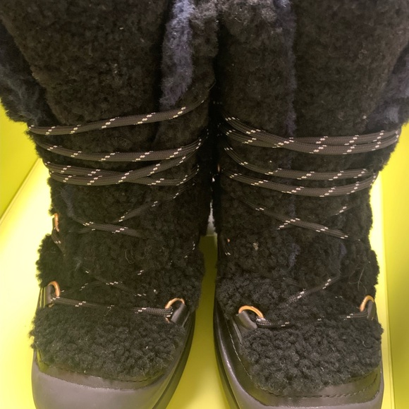 Tory Burch Courtney Leather and Shearling Boots - Picture 14 of 16